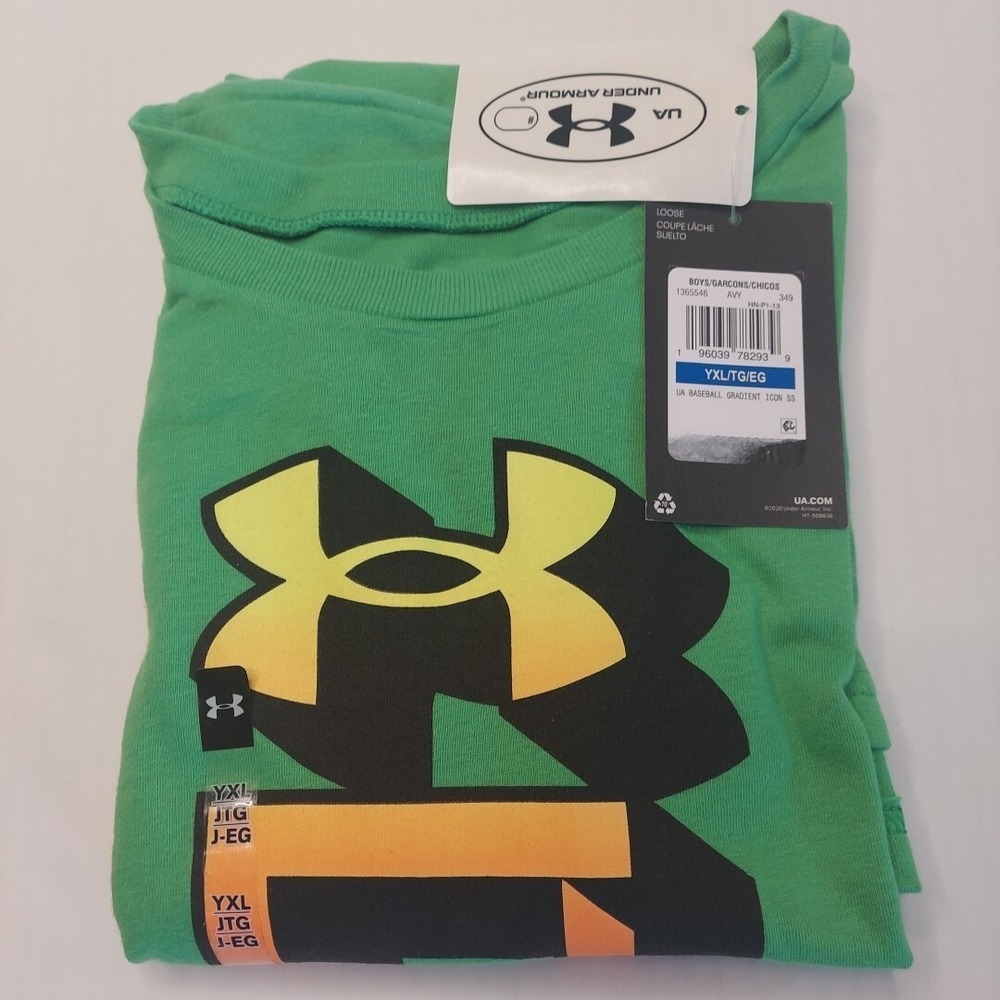 Pack of 2 Under Armour Boys Size XL - Gradient Icons T-Shirt - Picture 4 of 5